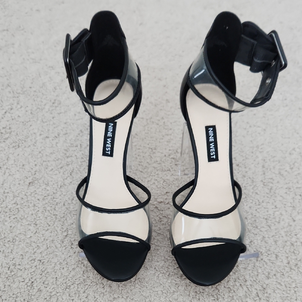 Nine West Black and Transparent Heels